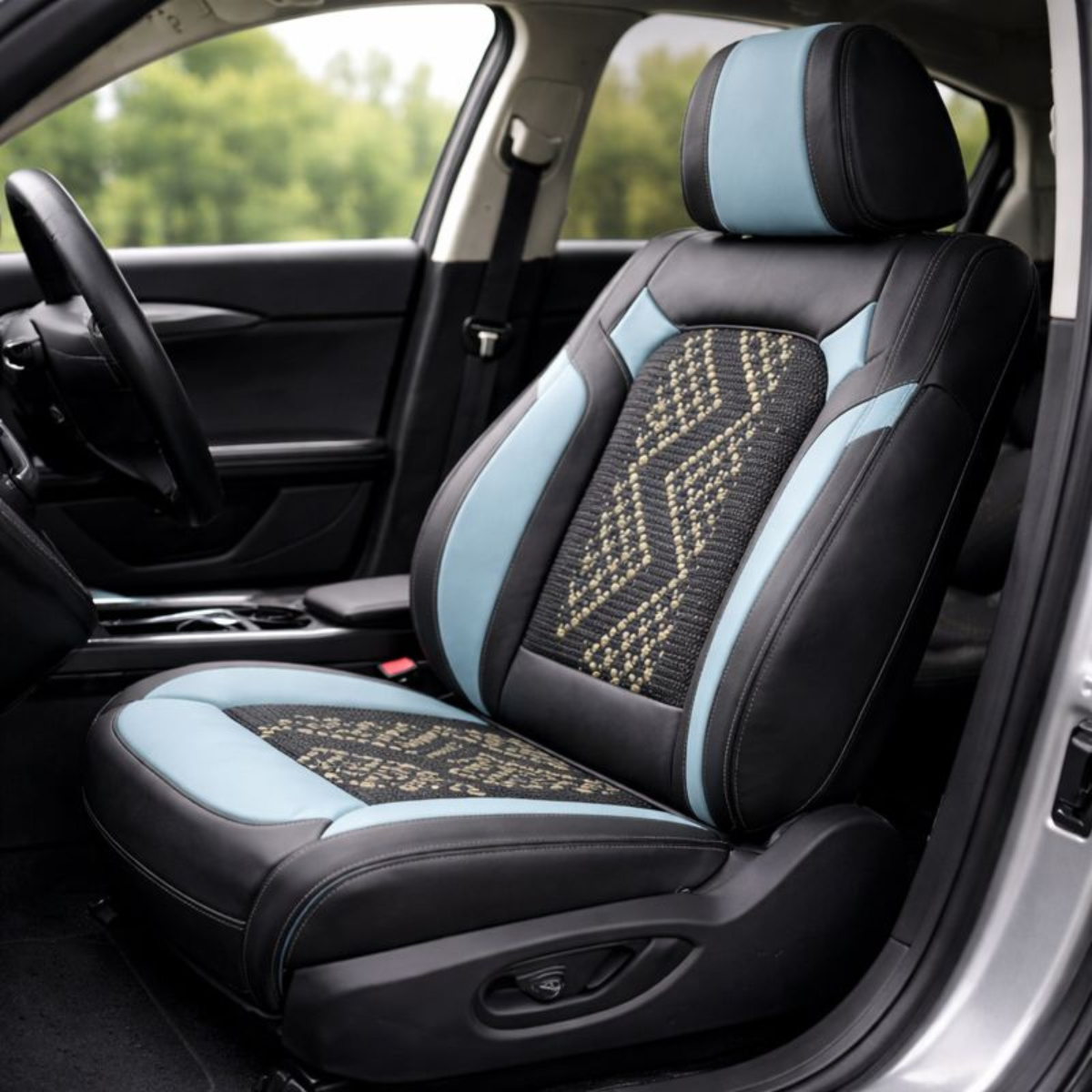 Funda para Auto Ímpeto Universal en Cuero Legítimo con Airbag Incorporado + REGALO: Alfombra y Funda para Volante
